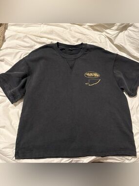 Zara Black Crewneck Sweatshirt with Subtle Logo Tab